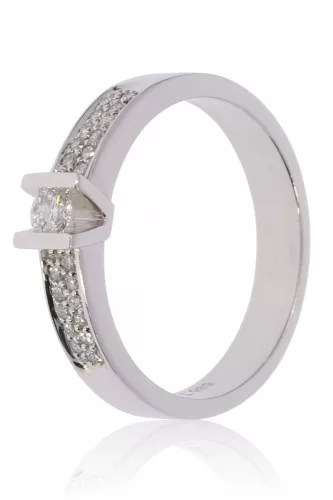 Fehér arany gyémánt köves gyűrű 89148