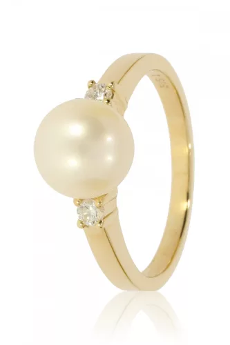 Sárga arany gyémánt köves gyűrű 89149