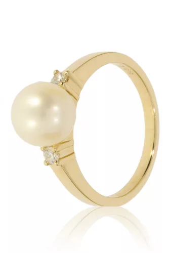 Sárga arany gyémánt köves gyűrű 89149