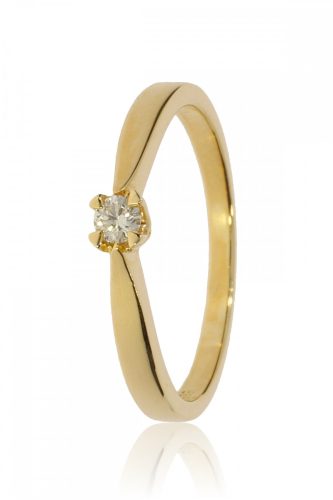 Sárga arany gyémánt köves gyűrű 89150