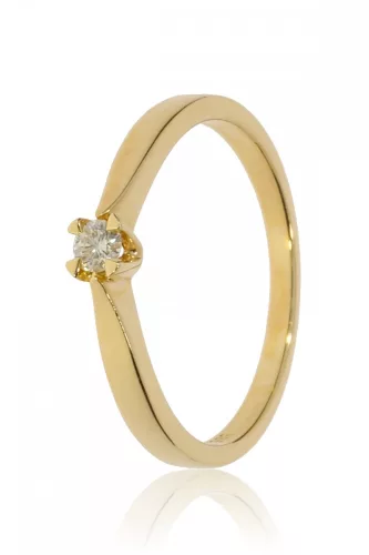 Sárga arany gyémánt köves gyűrű 89150