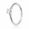 Fehér arany gyűrű 0,20 ct gyémánttal elegáns eljegyzési ékszer - 89151
