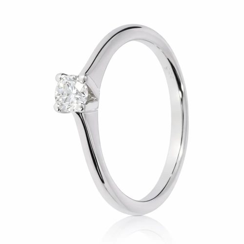 Fehér arany gyűrű 0,20 ct gyémánttal elegáns eljegyzési ékszer - 89151