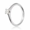 Fehér arany gyűrű 0,20 ct gyémánttal elegáns eljegyzési ékszer - 89151