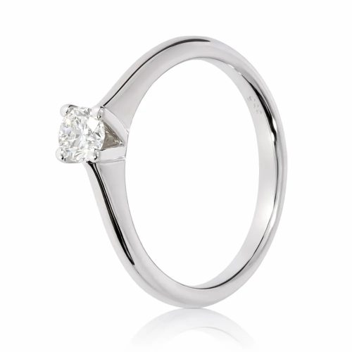 Fehér arany gyűrű 0,20 ct gyémánttal elegáns eljegyzési ékszer - 89151