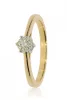 Sárga-Fehér arany gyémánt köves gyűrű 89154