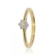 Sárga-Fehér arany gyémánt köves gyűrű 89154