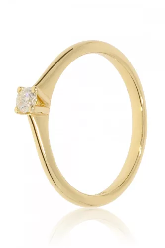 Sárga arany gyémánt köves gyűrű 89155