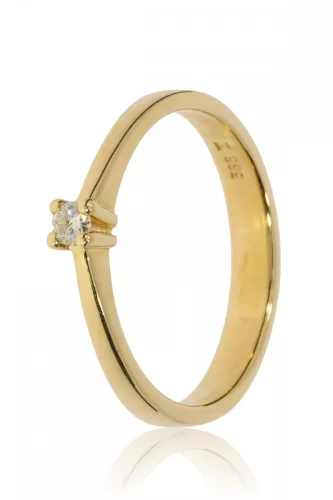 Sárga arany gyémánt köves gyűrű 89157