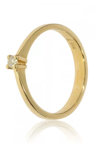 Sárga arany gyémánt köves gyűrű 89157