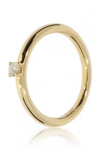 Sárga arany gyémánt köves gyűrű 89164