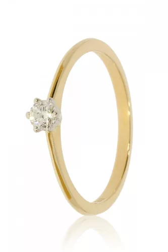 Sárga arany gyémánt köves gyűrű 89166