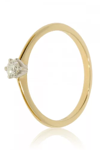 Sárga arany gyémánt köves gyűrű 89166