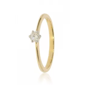 Sárga arany gyémánt köves gyűrű 89167