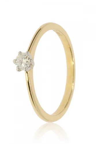 Sárga arany gyémánt köves gyűrű 89167