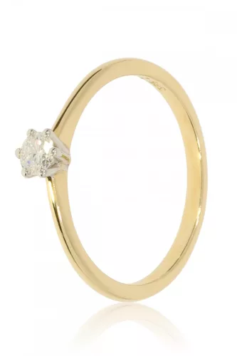 Sárga arany gyémánt köves gyűrű 89167