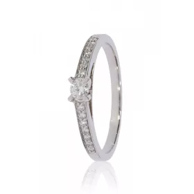 Fehér arany gyémánt köves gyűrű 89168