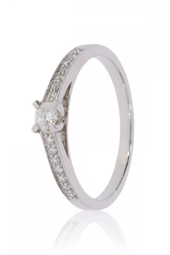 Fehér arany gyémánt köves gyűrű 89168