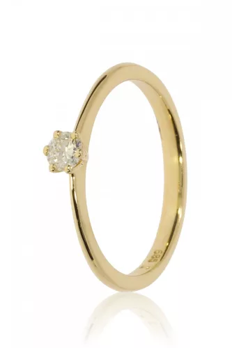 Sárga arany gyémánt köves gyűrű 89170