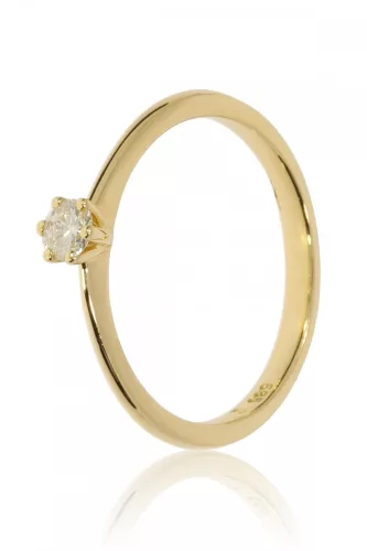 Sárga arany gyémánt köves gyűrű 89170