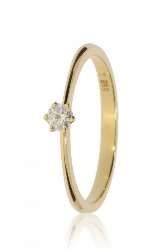 Sárga arany gyémánt köves gyűrű 89171