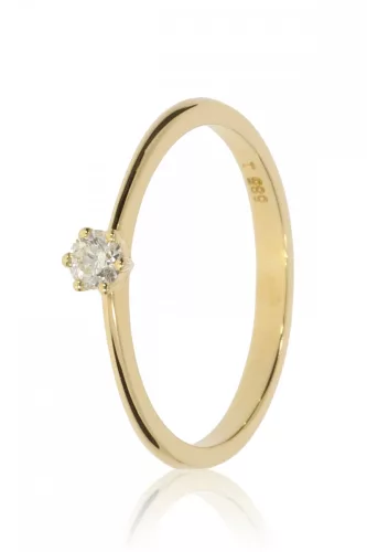 Sárga arany gyémánt köves gyűrű 89171