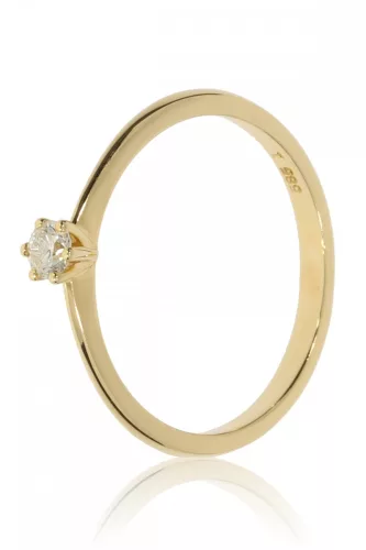 Sárga arany gyémánt köves gyűrű 89171