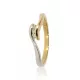 Sárga-Fehér arany gyémánt köves gyűrű 89178