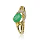 Sárga arany gyémánt és smaragd köves gyűrű 89650