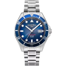 Roamer Pro Scuba Diver 200 969845 41 45 20 férfi karóra acél karkötővel kék számlap