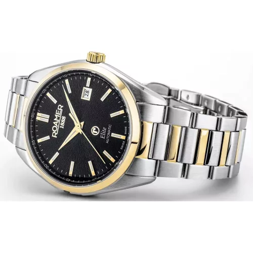 Roamer Elite 970983 47 85 20 férfi karóra acél + bőr szíjjal