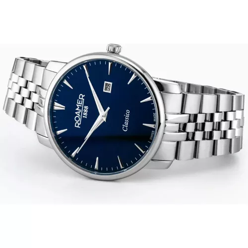 Roamer ferfi karora 40 mm ezust szamlap acel szij klasszikus