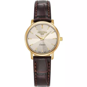 Roamer Classico 971857 48 55 05 női karóra arany tok, barna bőr