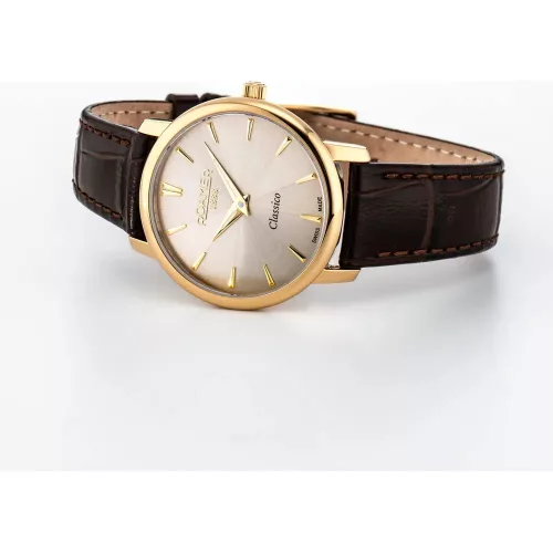 Roamer Classico 971857 48 55 05 női karóra arany tok, barna bőr