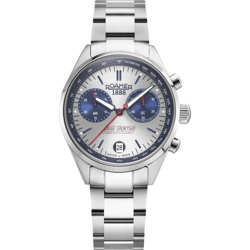 Roamer Gran Sportivo 978818 41 45 21 férfi karóra acél és bőr szíjjal