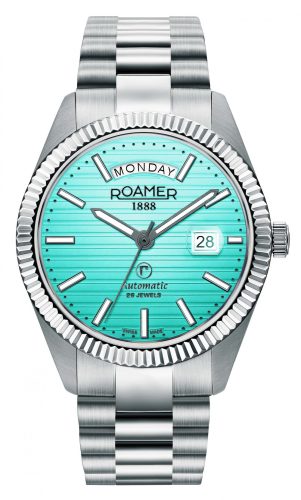 Roamer Prime Line DayDate Tiffany Blue 981666 41 05 50 karóra