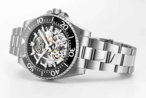 Roamer férfi karóra skeleton számlap fém és kaucsuk szíj
