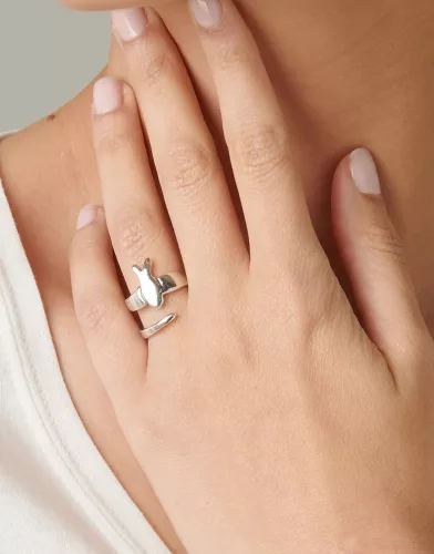 UNOde50 ezüstözött női gyűrű bohém elegáns design