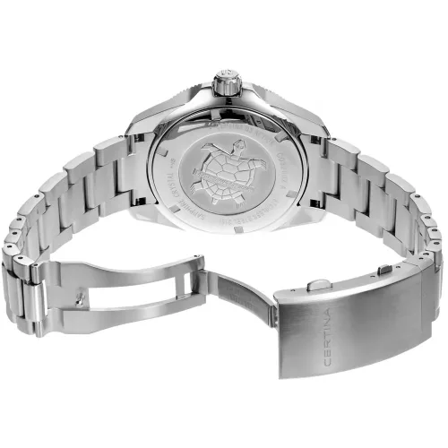 certina ds action diver 43mm kek szamlap acel tok automata