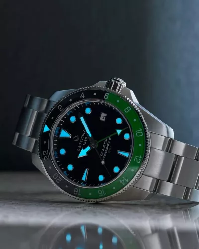 Certina férfi karóra automata GMT fekete számlap 200m