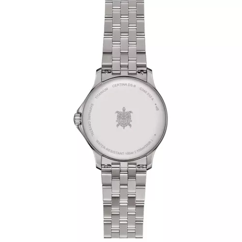 Certina DS-8 Lady elegáns szürke számlapos női karóra titán kivitelben