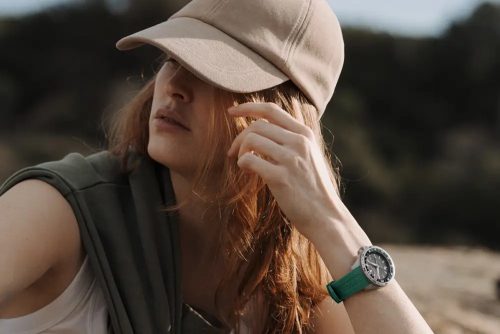 Certina DS-X GMT férfi karóra szürke számlap zöld gumi szíj