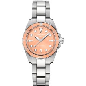 Certina női karóra – korall gyöngyház számlap, acél tok, elegáns dizájn