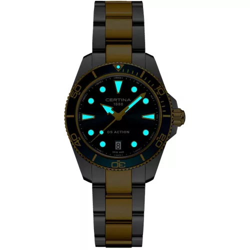 Certina DS Action zöld számlapos elegáns női karóra