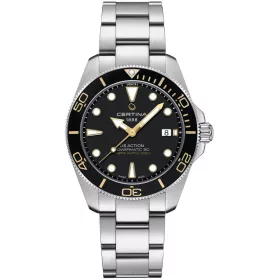 Certina DS Action Diver férfi karóra fekete számlap acél szíj 40.5 mm