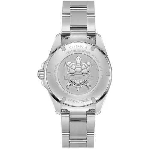 Certina DS Action Diver férfi karóra fekete számlap acél szíj 40.5 mm