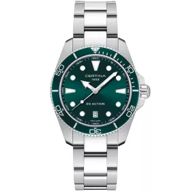 Certina DS Action férfi karóra zöld számlappal acélcsaton 40 mm