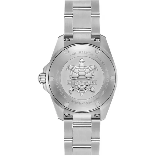 Certina DS Action férfi karóra zöld számlappal acélcsaton 40 mm