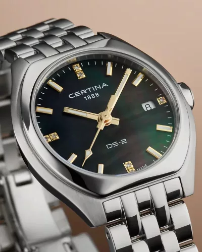 Certina DS-2 Lady női karóra gyöngyház számlappal és acél szíjjal