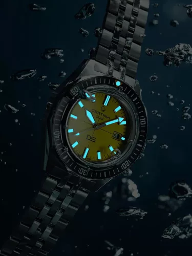 Certina DS Super PH2000M automata férfi búváróra titán tokban sárga számlappa